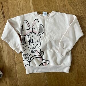 Disney Minnie Mouse Kids Sweatshirt - Light Pink and White